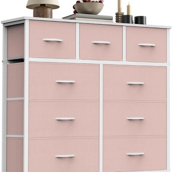 Sweetcrispy 9 Drawer Fabric Dresser Storage