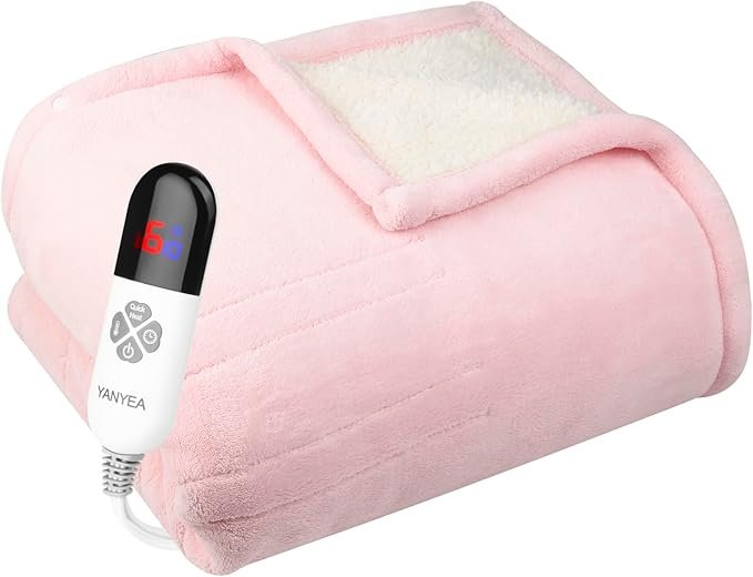 Electric Heated Throw Blanket Sherpa