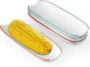 Cinf Colorful Side Ceramic Corn Cob Holders