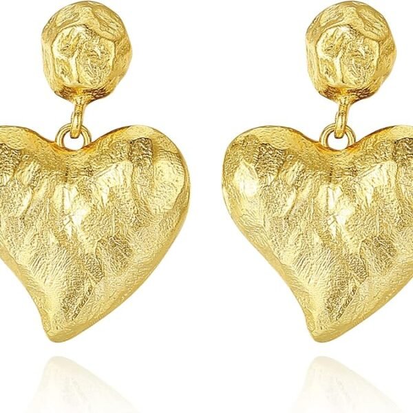 18K Gold Plated Heart Earrings