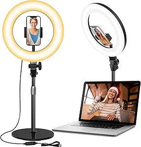 Desk Ring Light with Stand