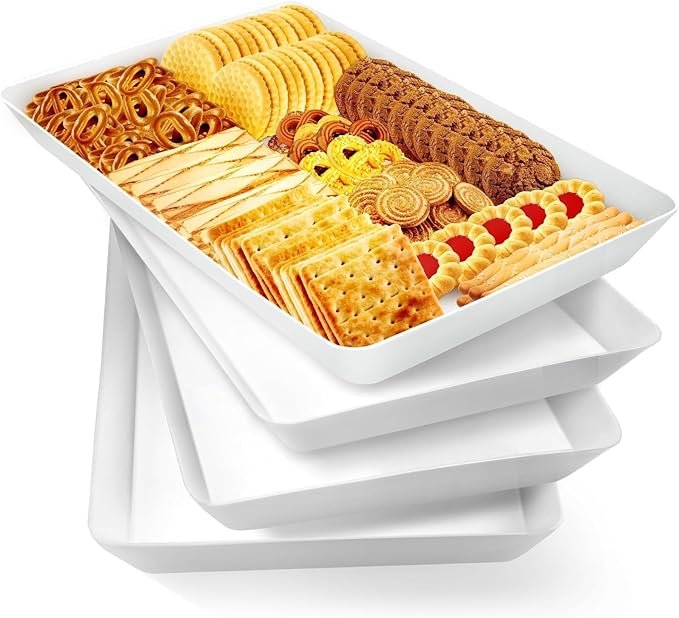 WOWBOX 4 pcs Serving Tray for Entertaining