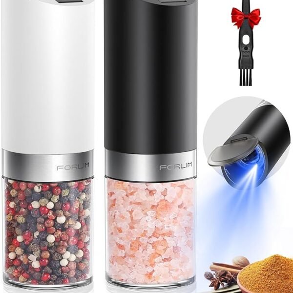 FORLIM Gravity Electric Salt and Pepper Grinder Set