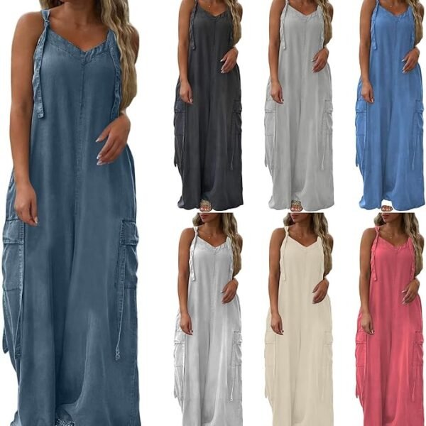 Wide Leg Overalls for Women Loose Fit Baggy