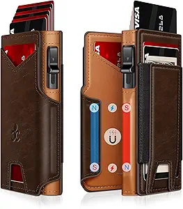 Wallet for Men Wallet with Slim Pop Up Card Holder