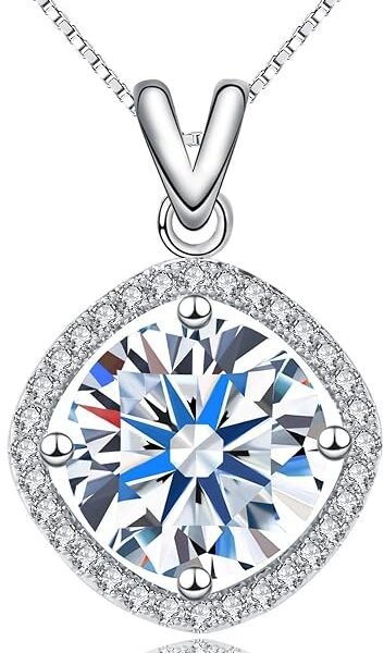5 Carat Moissanite Pendant Necklace