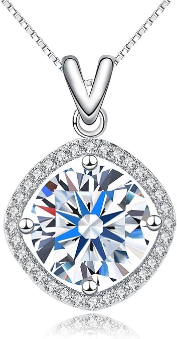 5 Carat Moissanite Pendant Necklace