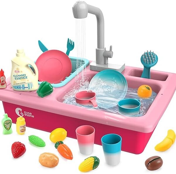 CUTE STONE Color Changing Play Kitchen Sink Toys