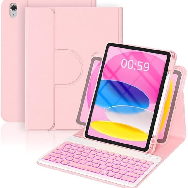YBING for iPad A16 Case with Keyboard 11th &10th Generation,