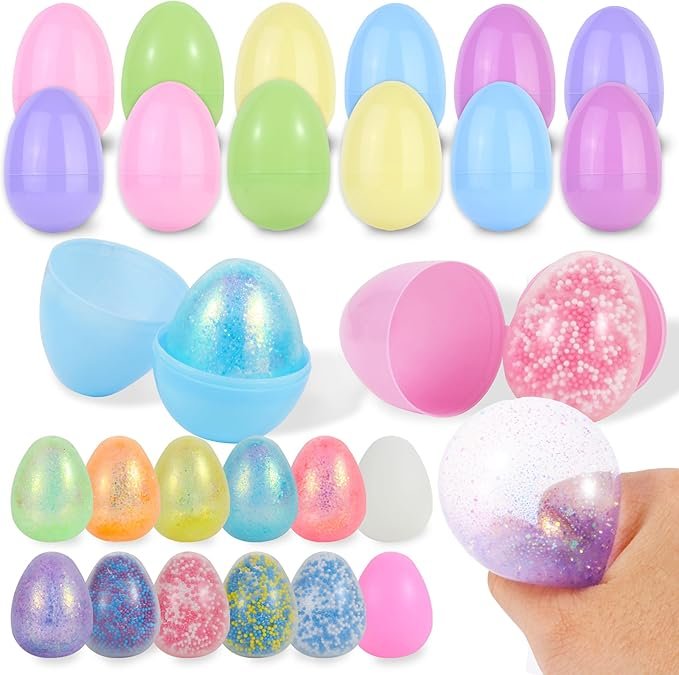 12 Pack Easter Eggs Sensory Stress Ball for Kids