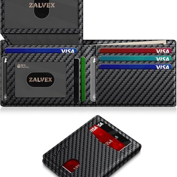Wallet for Men Slim RFID Blocking Leather