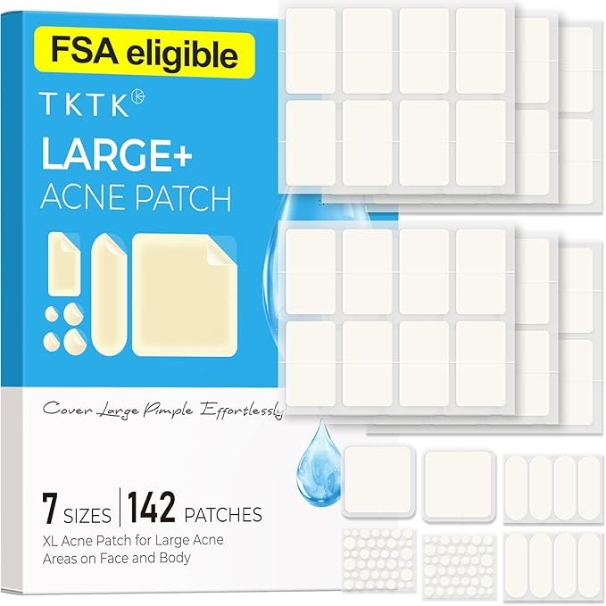 Large Pimple Patches for Face, 7 Sizes Big Acne Patches