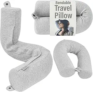 Dot&Dot Twist Memory Foam Travel Pillow for Airplanes