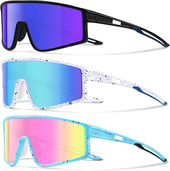 3 Pack Kids Sunglasses Youth Baseball Polarized