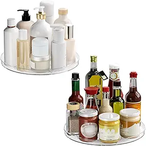 2 Pack Lazy Susan Organizer Turntable