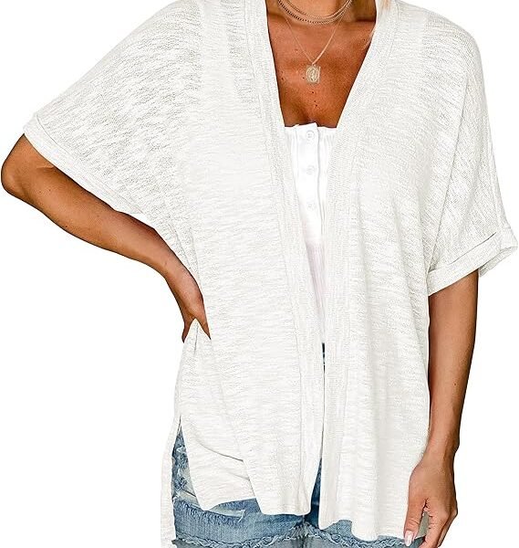 MEROKEETY Women's 2026 Summer Lightweight Kimono Cardigan