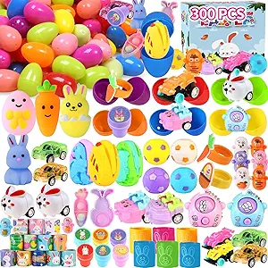 300pcs Bulk Prefilled Easter Eggs with Toys