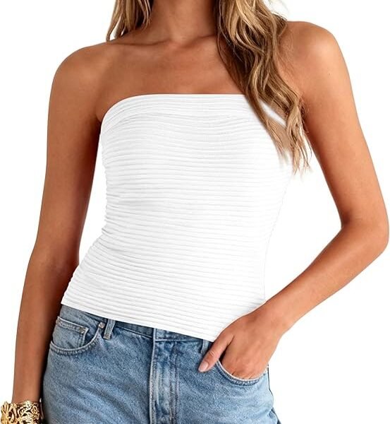 MASCOMODA Womens Strapless Tube Top