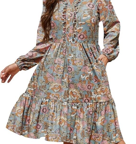 Womens Fall Boho Dresses 2025 Lightweight