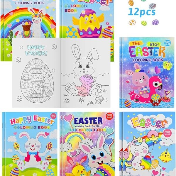 12 Pack Easter Coloring Books