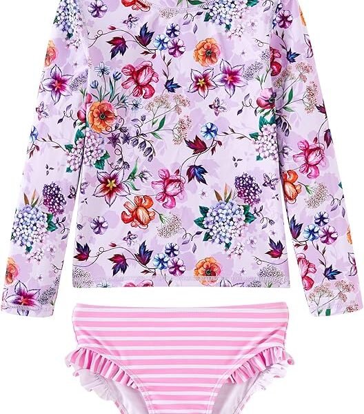 UMELOK Toddler and Little Girls Rash Guard
