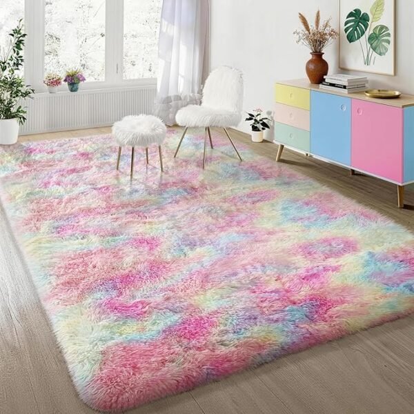 Ophanie Rainbow Rug for Bedroom Girls