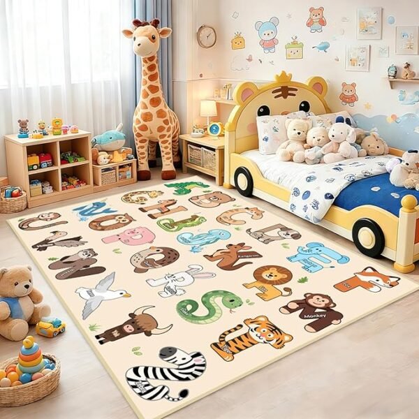 Kids Rugs for Playroom - 2.5x4 Feet ABC Rug