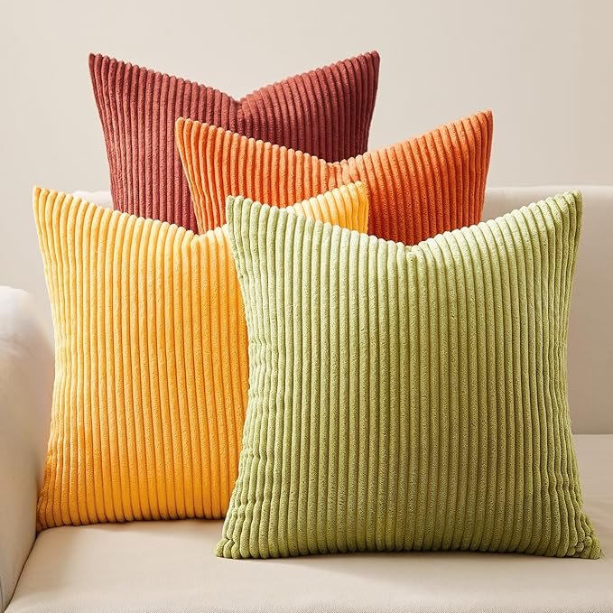 Topfinel Fall Burnt Orange Decorative Throw Pillows