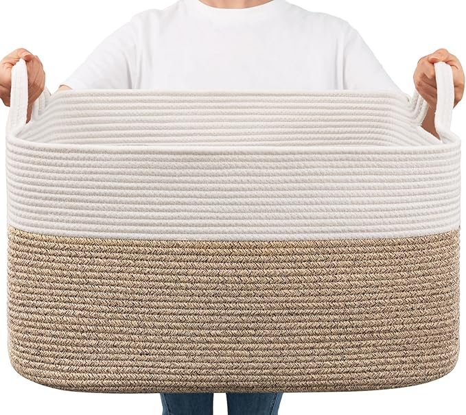 Goodpick Large Woven Blanket Basket