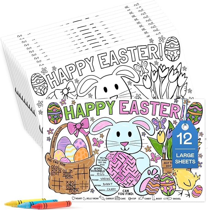 Tiny Expressions - Easter Coloring Placemats