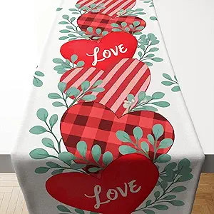 Valentines Day Decorations - Heart Table Runner