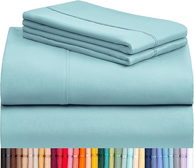 LuxClub 4 PC King Size Sheet Set
