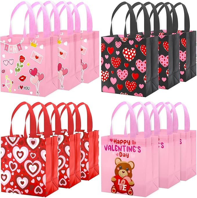 Tuzuaol 12Pcs Valentines Day Gift Bags