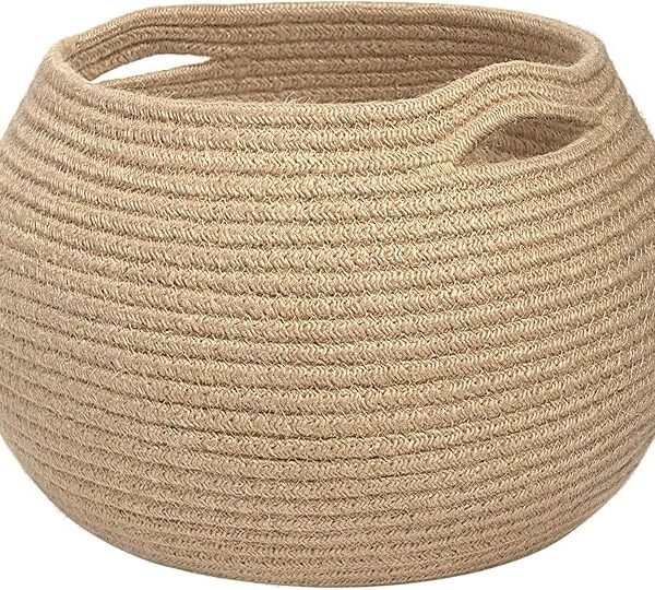 Goodpick Wicker Storage Basket for Living Room