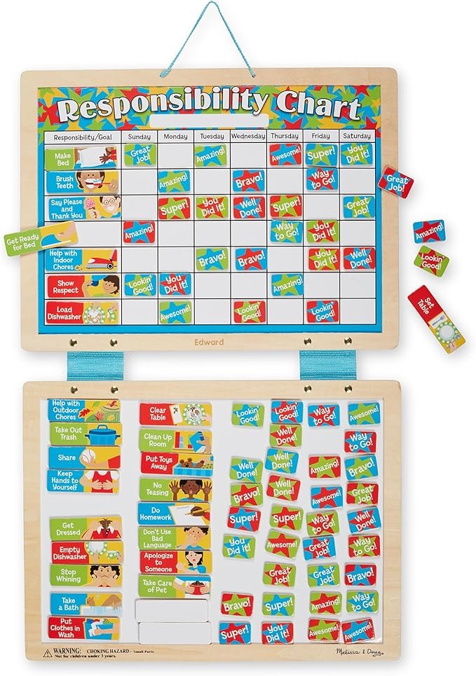 Melissa & Doug Magnetic Wooden Responsibility Chart