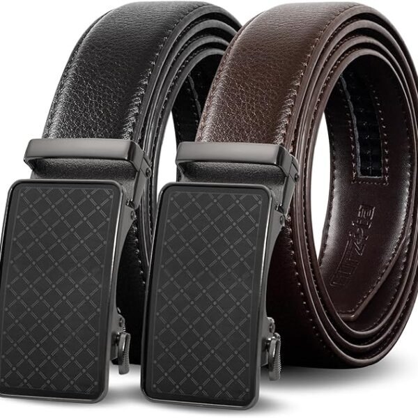 Mens Ratchet Belts Leather-2 Packs
