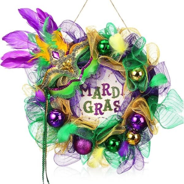 Hoteam Mardi Gras Wreath