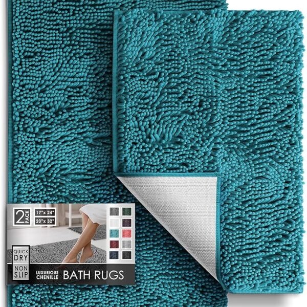 Hearth & Harbor Bathroom Rugs, Chenille Bath Mat