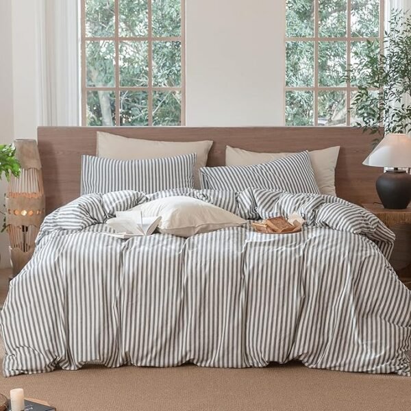 MooMee Striped Duvet Cover Set