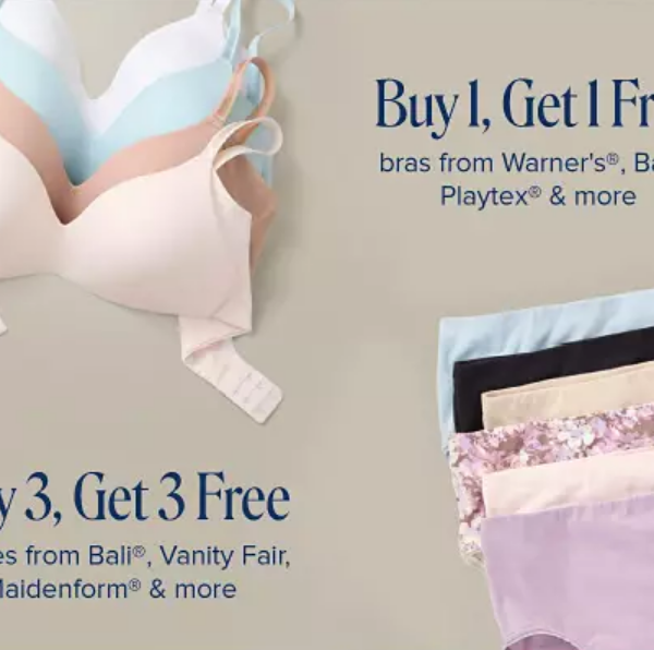 Belk BOGO Bras and Buy3 Get 3 on Underwear