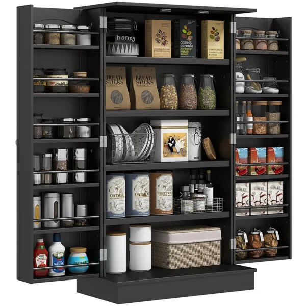 Macy's Kitchen Pantry Storage Cabinet w/ 5-tier Shelving, 12 Spice Racks