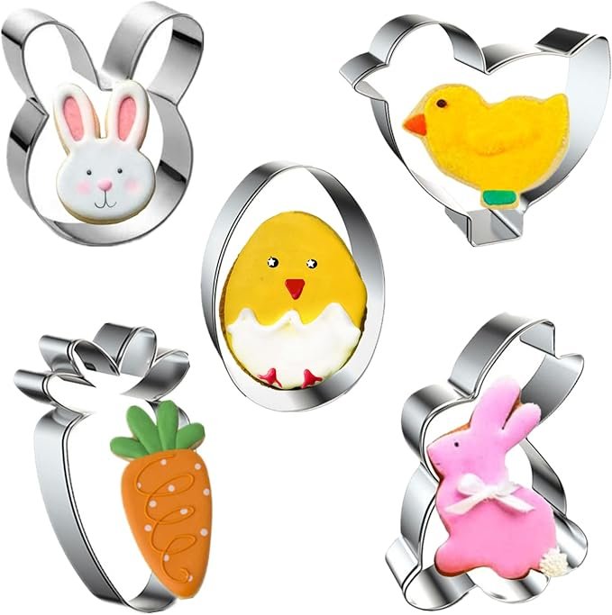 Easter Cookie Cutters, 5 Pieces