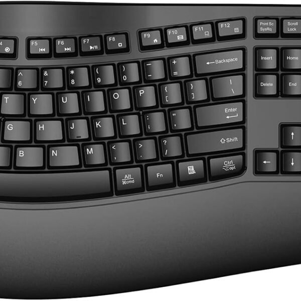 Ergonomic Wireless Keyboard with Wrist Rest