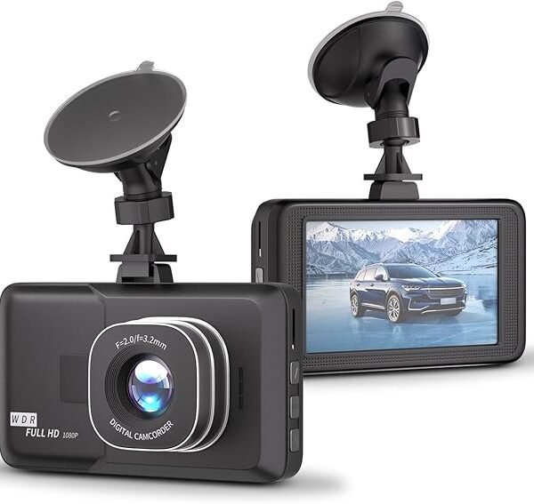 3-Inch Portable Car Dash Camera with 1080P FHD