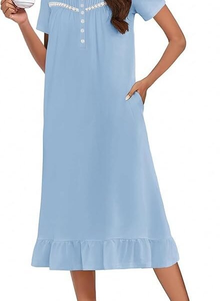 Ekouaer Cotton Nightgowns for Women