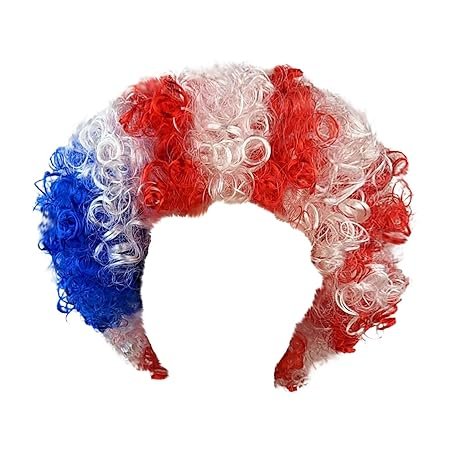 National Flag Color Soccer Fan Wig for World Cup
