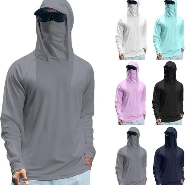 Men’S UPF 50 Sun Protection Hooded Shirt