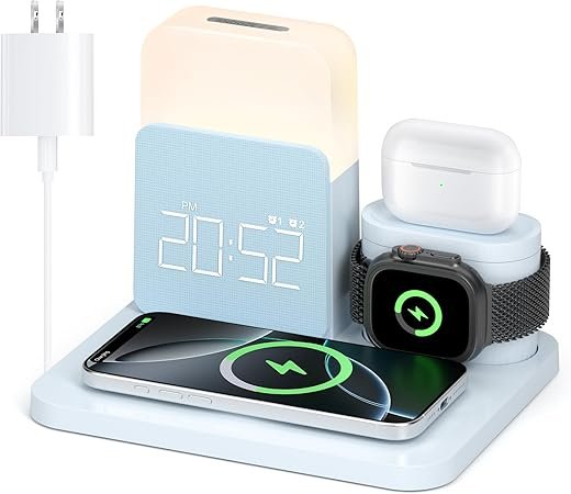 Alarm Clock Charging Station for Bedrooms