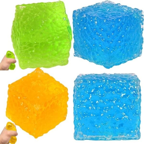 Frosted Honeycomb Ice Cube Squishy Fidget Toy