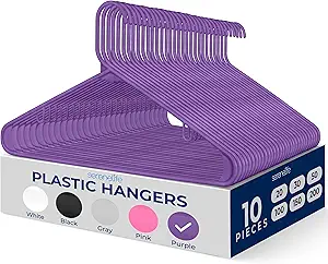 SereneLife Premium 10 Pack Plastic Hangers